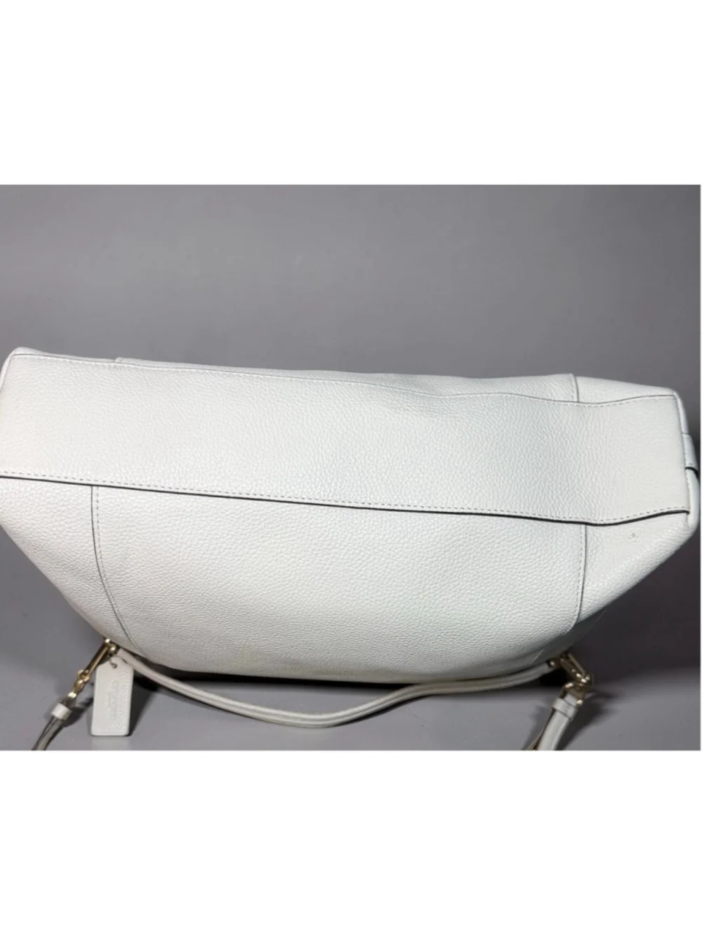 COACH Scout Hobo Bag & Wristlet Bundle Chalk White Pebbled Leather Style 34